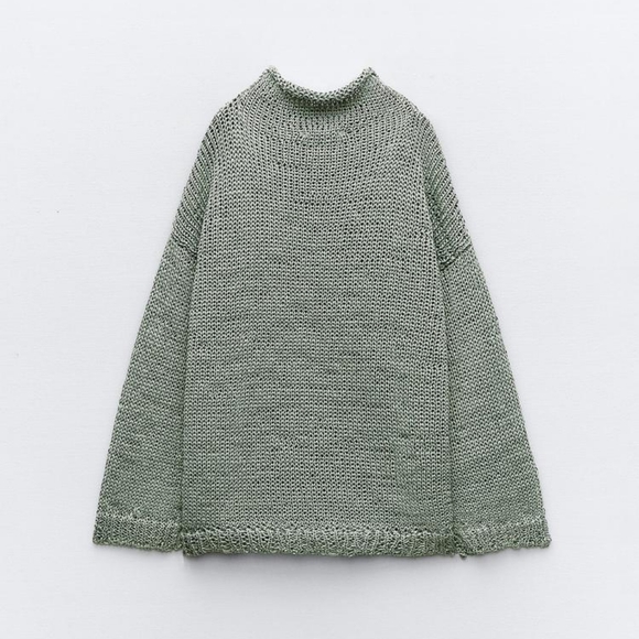 ZARA BOAT NECK KNIT SWEATER - Picture 6 of 8